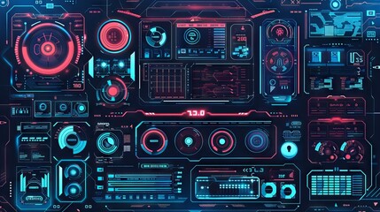 Fototapeta premium Technology concept UI design