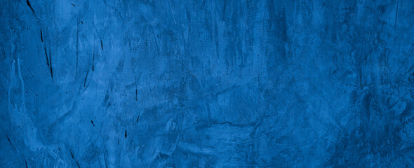 Old wall pattern texture cement blue dark abstract  blue color design are light with black gradient background.