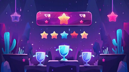 Obraz premium A video game concept background with stars