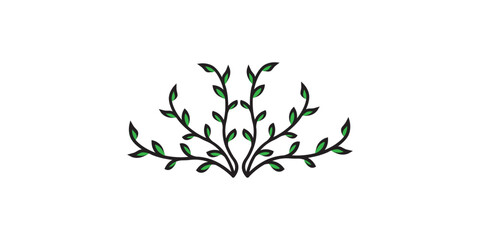 branch leave logo, tree icon, plant symbol, logo template design
