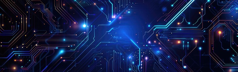 Abstract circuit board futuristic technology processing background. Network Background illustration.