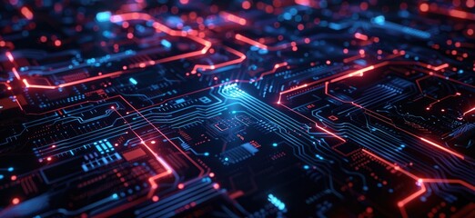 Abstract circuit board futuristic technology processing background. Network Background illustration.