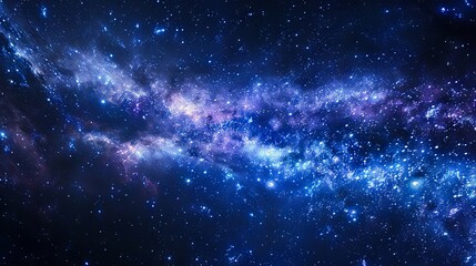 Fototapeta premium A space scene with stars and a blue background.