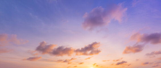 colorful clouds and sky,Dusk, Sunset Sky Clouds in the Evening with colorful Orange, Yellow, Pink and red sunlight and Dramatic storm clouds on Twilight sky, Landscape horizon