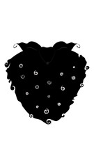 Black Strawberry illustration, logo, tattoo