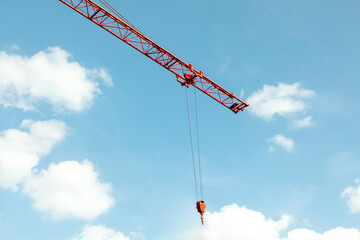 pattern of big crane  as symbol for construction site
