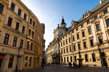 Cityscape panorama of the Old Town, Wroclaw, Poland