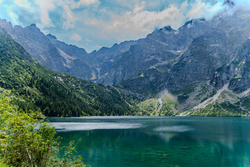 mountain lake mountain peak Morskie Oko Zakopane Poland view landscape © Андрей Трубицын