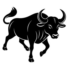 Buffalo animal icon silhouette vector illustration.