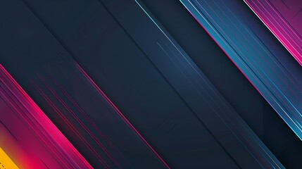 Obraz premium Abstract Geometric Lines in Dark Background