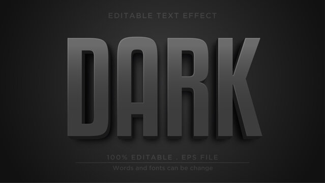 Dark editable text effect
