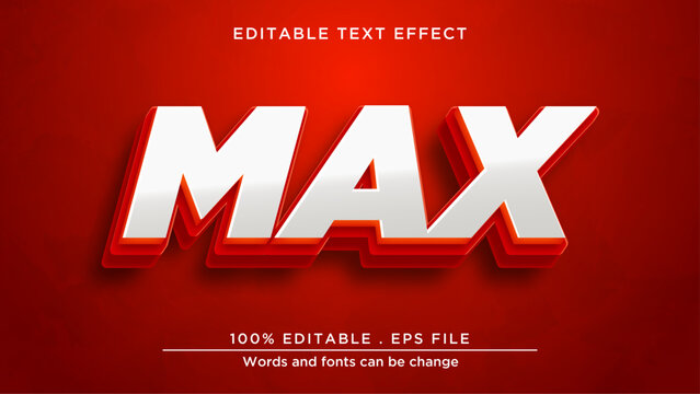 Red text effect. Bold text style for banner headline