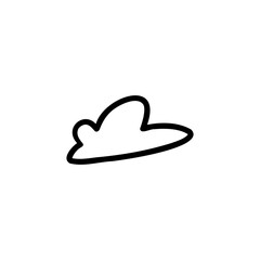 Cloud hand-drawn line. Suitable use for design, decoration, apparel, infographics, scrapbooks, yearbooks, children, kids inspiration and more