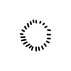 Icon of highlight circle lines in hand-drawn doodle style. Suitable use for design, decoration, apparel, infographics, scrapbooks, yearbooks, children, kids inspiration and more