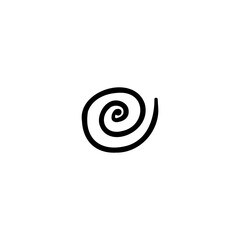 Icon of a swirl hand drawn. Suitable use for design, decoration, apparel, infographics, scrapbooks, yearbooks, children, kids inspiration and more