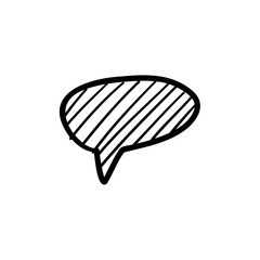 Speech bubble scribble lines. Suitable for scrapbooks, yearbooks, children's books, infographics, and more.