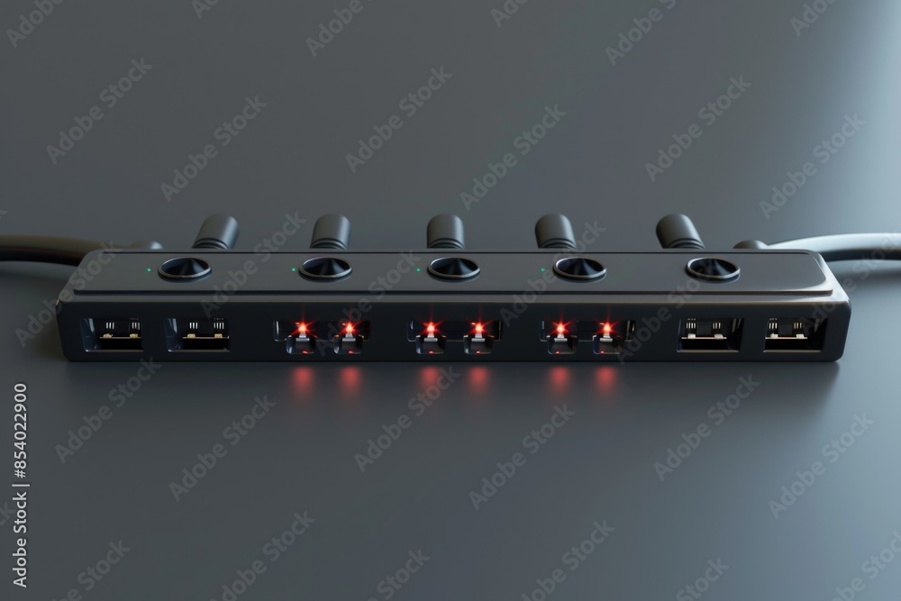 Poster close-up shot of a power strip with wires visible