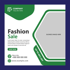 Fashion Sale Social Media Post Template Design