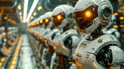 Robotic Factory An advanced factory with robotic workers and automated processes