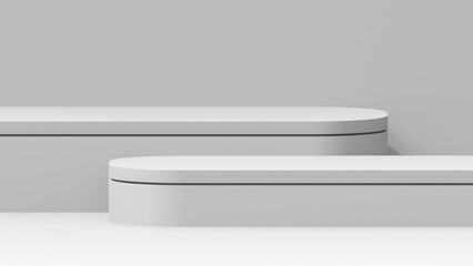 Abstract minimal scene for mockup products, stage showcase, promotion display. Display stand on white background.