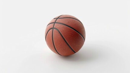 Obraz premium A close-up shot of a basketball ball on a white surface