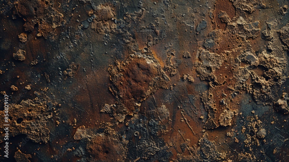 Aufkleber a close-up shot of a rusted metal surface with intricate details