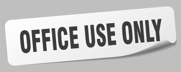 office use only sticker. office use only label