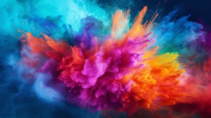 mesmerizing Holi color powder explosion with the search term 