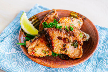 かつおのたたき漬け　唐揚げ