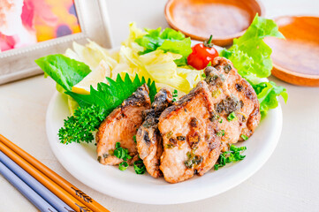 かつおのたたき漬け　竜田揚げ