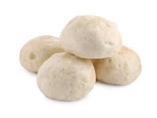 Delicious chinese steamed buns isolated on white