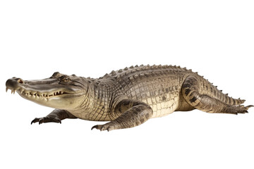 crocodile on a transparant background, PNG, Generative AI
