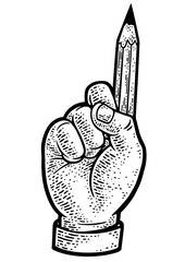 Obraz premium Pencil finger hand sketch engraving PNG illustration. T-shirt apparel print design. Scratch board imitation. Black and white hand drawn image.