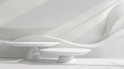 Creative Interior Concept. Beautiful Technology Template. 3d rendering.