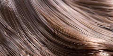 Naklejka premium Keratin treatment for healthy straight hair with dandruff care and rejuvenation. Concept Keratin Treatment, Healthy Hair, Dandruff Care, Rejuvenation, Straight Hair