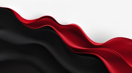 Black red gradient curved shape white background