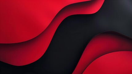 Black red gradient curved shape white background