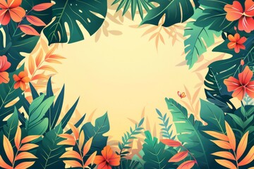 Summer Background illustration created with Generative AI