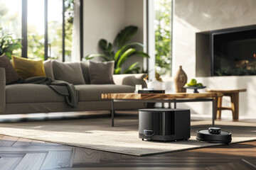 High-end robot vacuum with cleaning station