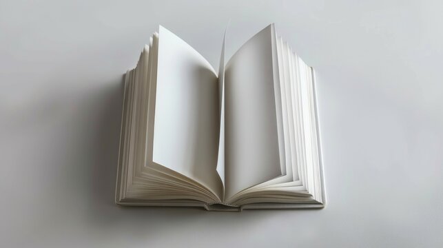 Book cover flipped on white backdrop