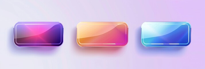 Color geometric banners, glossy plastic pattern, price sale labels, banner layout design, crystal poster