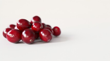 Cranberries isolated on a white background