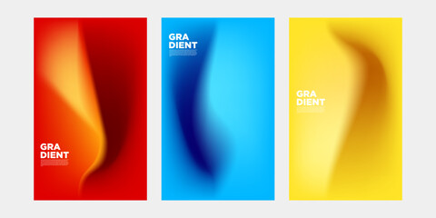 Collection of social media background templates. Gradient mesh technique. Social media templates for banners, flyers, posters, brochures, Instagram posts, etc.