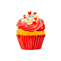 Watercolor Halloween cupcake transparent PNG