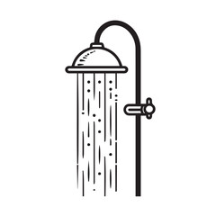 bathing shower illustration