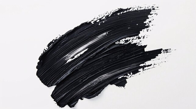 black_paint_brush_white_background 2