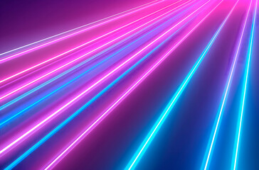 Abstract background with neon rays and glowing lines in blue,purple,and pink hues,great for social media graphics,modern website headers,trendy promotional designs with minimalistic,futuristic vibe