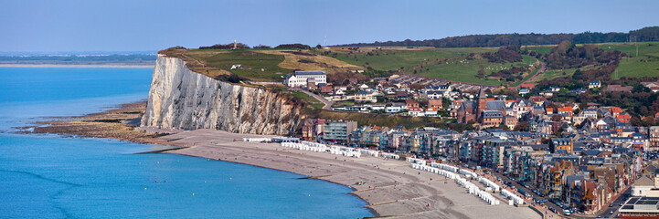 Panoramic view of the sea resort of Mers-les-Bains