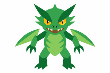 a angry leaf digimon full body image white backg