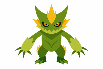 Obraz premium a angry leaf digimon full body image white backg